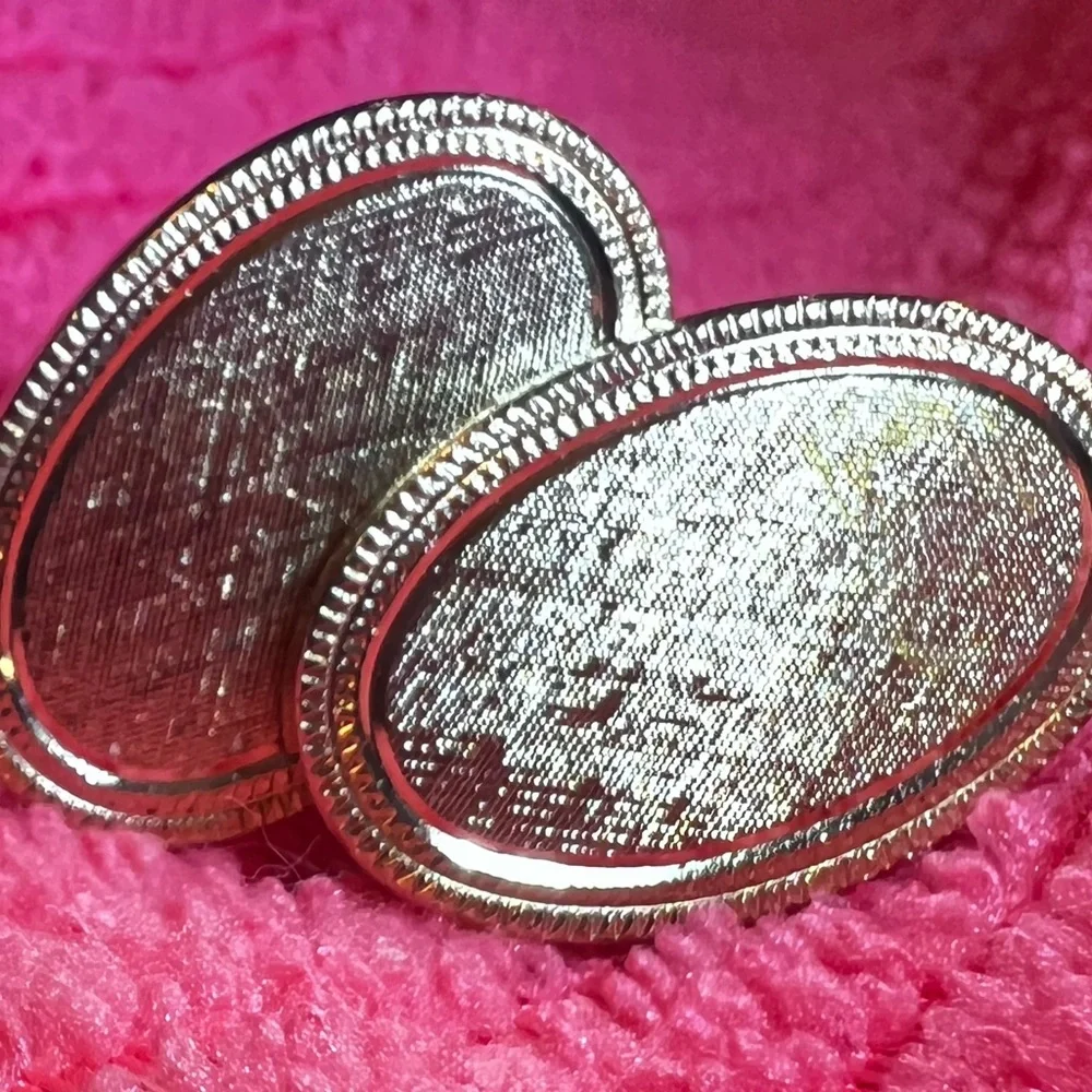 Oval Gold Tone Vintage AVON Cuff Links